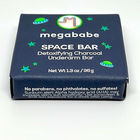 $6🌟 MEGABABE Space Bar Detoxifying Charcoal Underarm Bar - Picture 6 of 6
